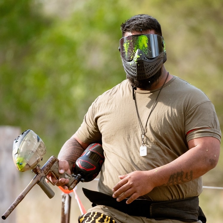 recreational paintball player